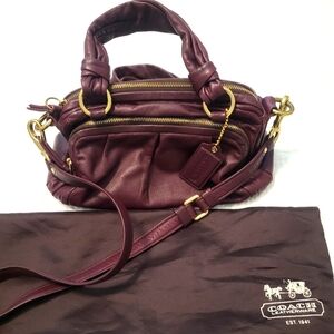 Rare Coach Women's Burgundy Leather Bag